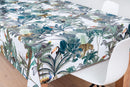 Jungle Animals Toucan Parrot Cheetah Vinyl Oilcloth Tablecloth
