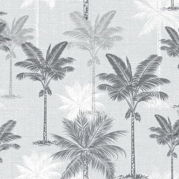Grey Rainforest Trees Tex Vinyl Oilcloth Tablecloth