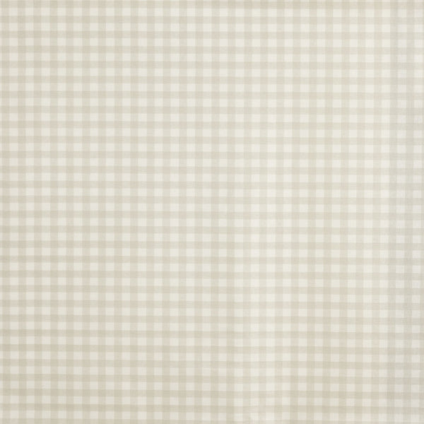 Gingham Check Beige Cotton Oilcloth Tablecloth