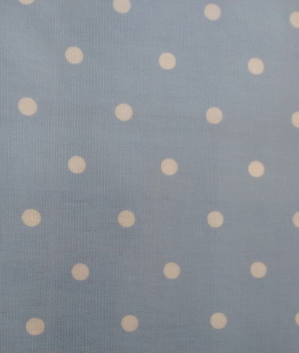 Dotty Powder Blue Oilcloth Sold by the Metre