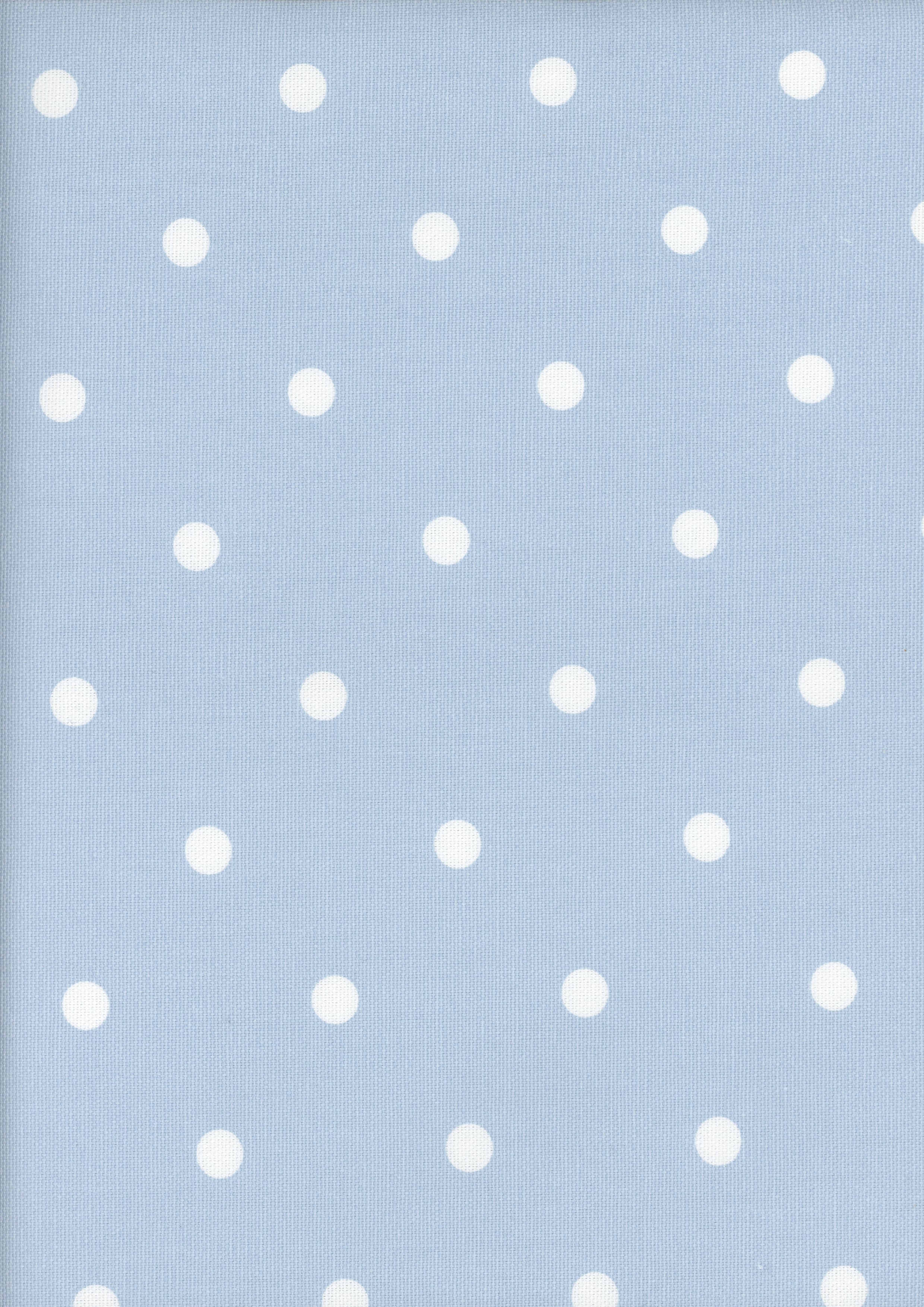 Dotty Powder Blue Oilcloth PVC Tablecloths & Vinyl Tablecloths