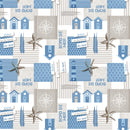 Seaside Escape Blue PVC Vinyl Oilcloth Tablecloth