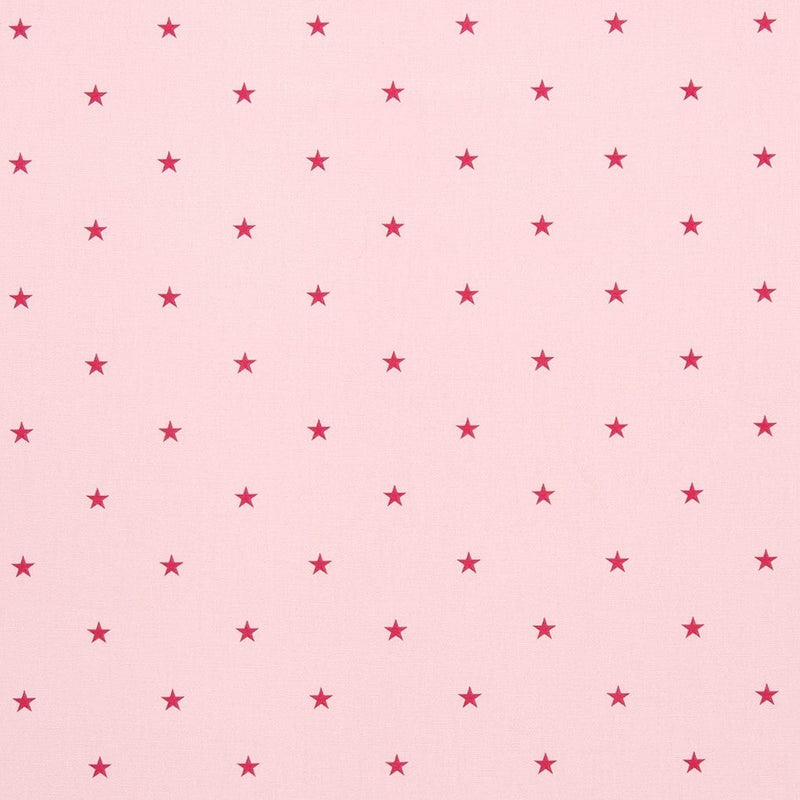 Etoile Stars Pink Cotton Oilcloth Tablecloth