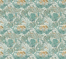 Wilderwood Teal and Spice Oilcloth Tablecloth