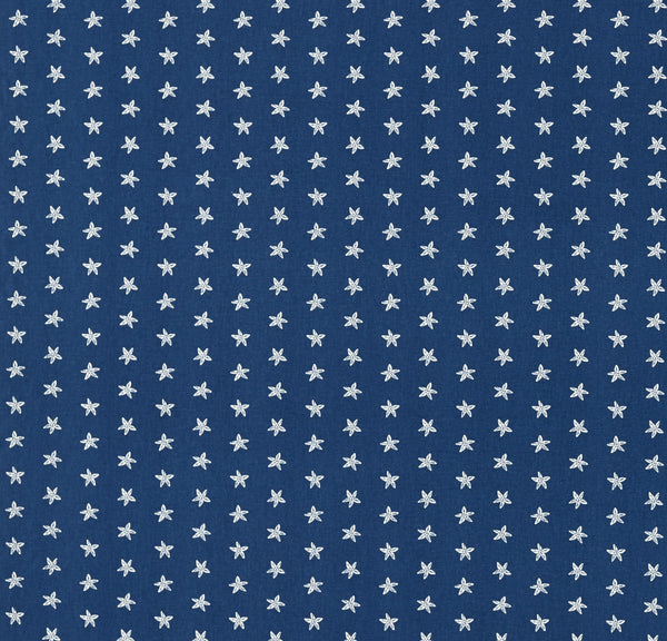 Seastar Navy Blue Star Fish Matt Oilcloth Table Cloth