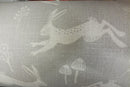 Fryetts Jump Hare Silver Grey Oilcloth Tablecloth