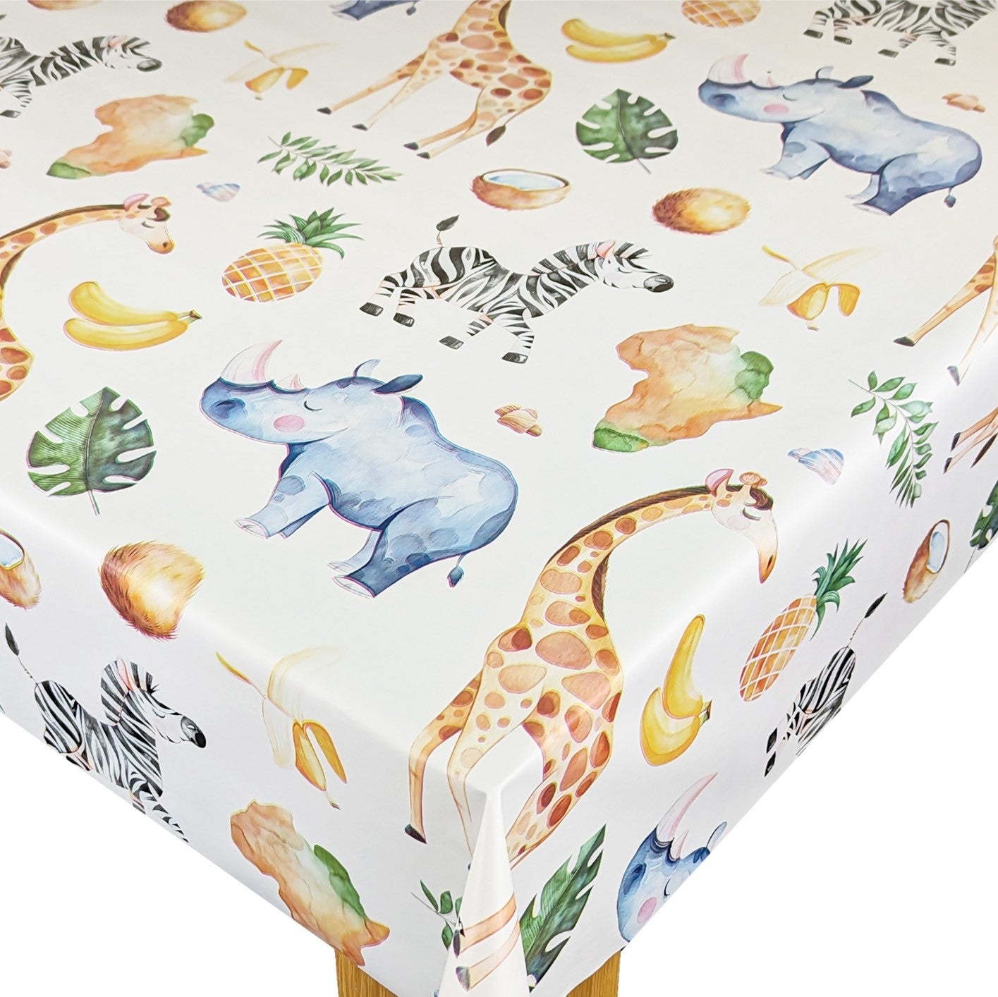 Safari Animals Vinyl Oilcloth Tablecloth Wipe Clean Tablecloths