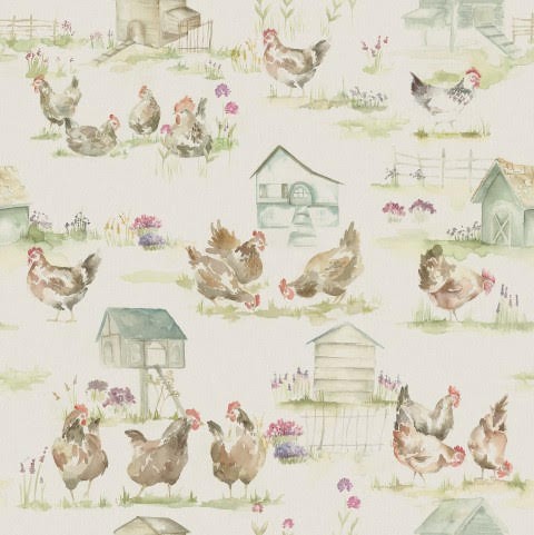 Henny Penny Chickens Voyage Oilcloth Tablecloth