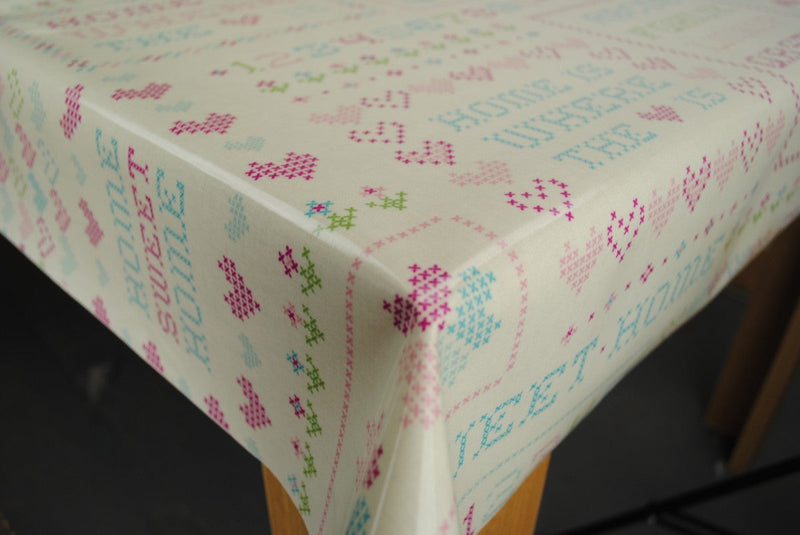 Home Sweet Home Oilcloth Tablecloth Fryetts Fabrics