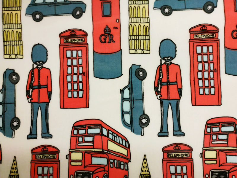 London Iconic Sights Oilcloth Tablecloth Clarke and Clarke