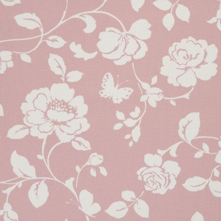 Meadow Rose Pink Oilcloth Tablecloth by Clarke and Clarke