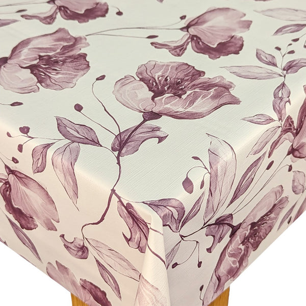 Mulberry Flowers Tex Vinyl Tablecloth