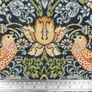 Tapestry Strawberry Thief Navy Fabric for Curtains Craft and Upholstery