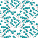 Scandi Modern Leaves Teal PVC Vinyl Oilcloth Tablecloth