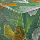 Modern Gingko Leaves Green PVC Vinyl Oilcloth Tablecloth