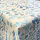 Lunaria Blue PVC Vinyl Oilcloth Tablecloth