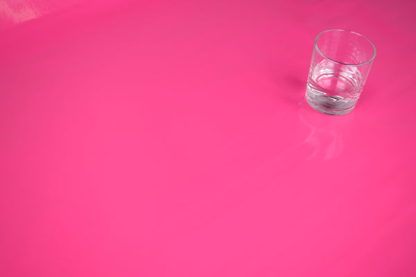 Bright Pink Plain PVC Vinyl Wipe Clean Tablecloth 110cm x 140cm Warehouse Clearance-Tatty Edge