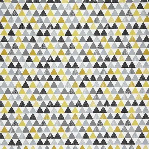 Pyramid Triangle Grey Ochre Oilcloth Tablecloth Smd iliv