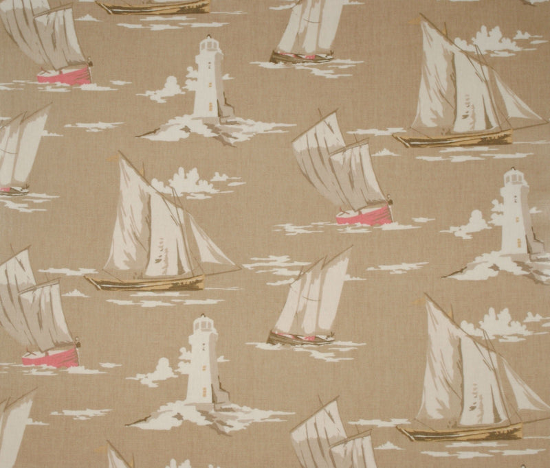 Skipper Taupe Oilcloth Tablecloth by Clarke and Clarke