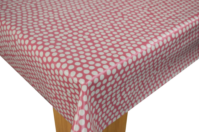 Spotty Blush Oilcloth Tablecloth