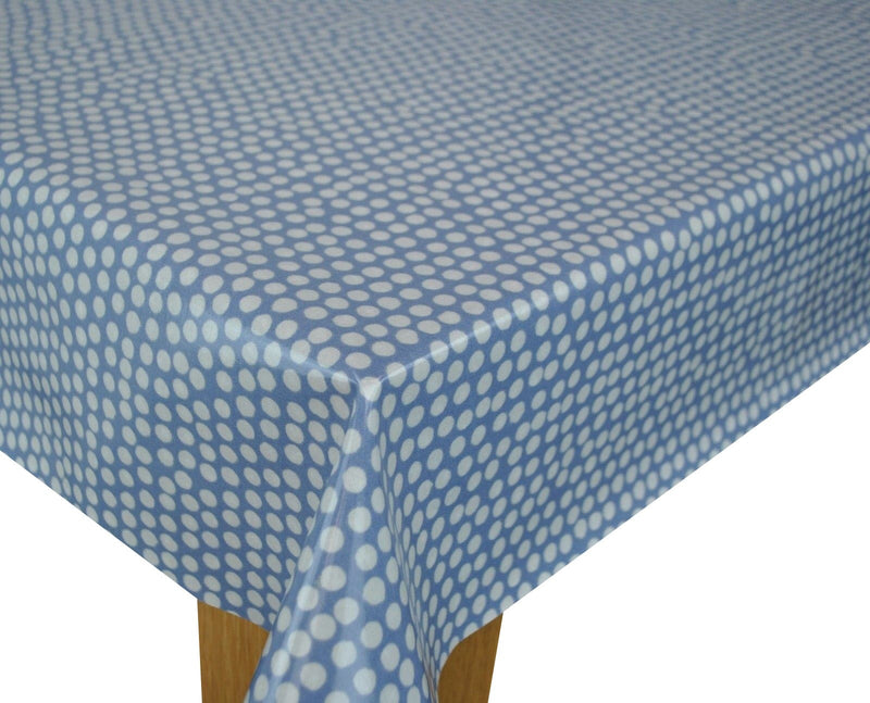 Spotty China Blue Oilcloth Tablecloth