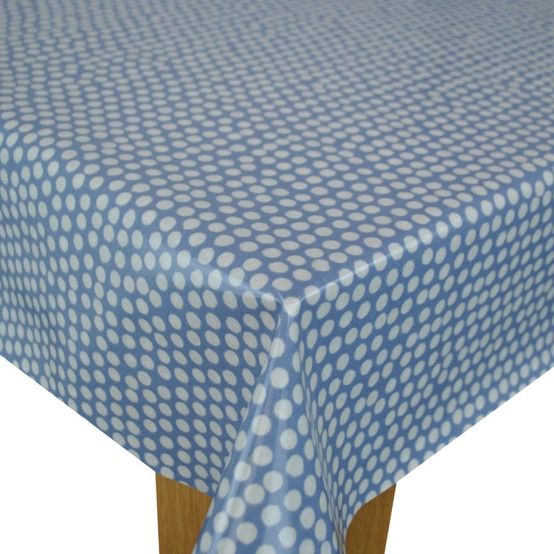 Spotty China Blue Oilcloth Tablecloth