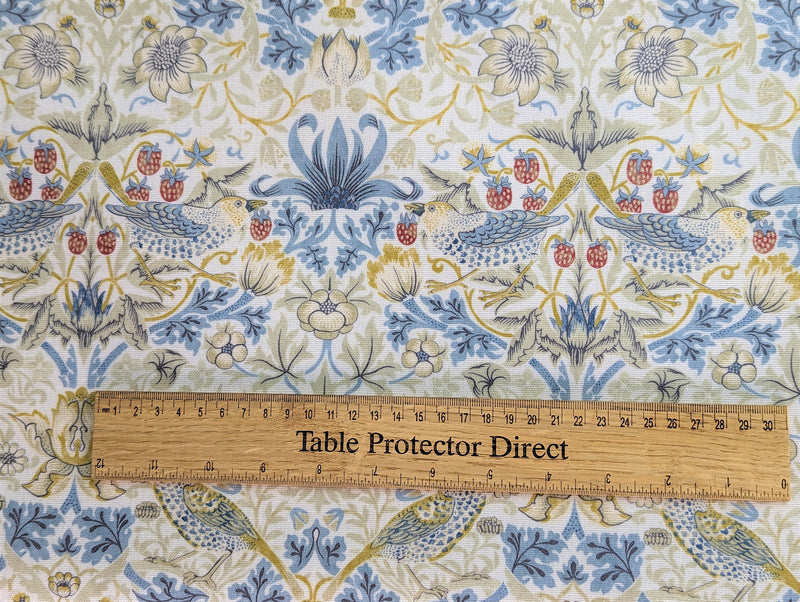 William Morris Strawberry Thief Linen and Plum Oilcloth Tablecloth