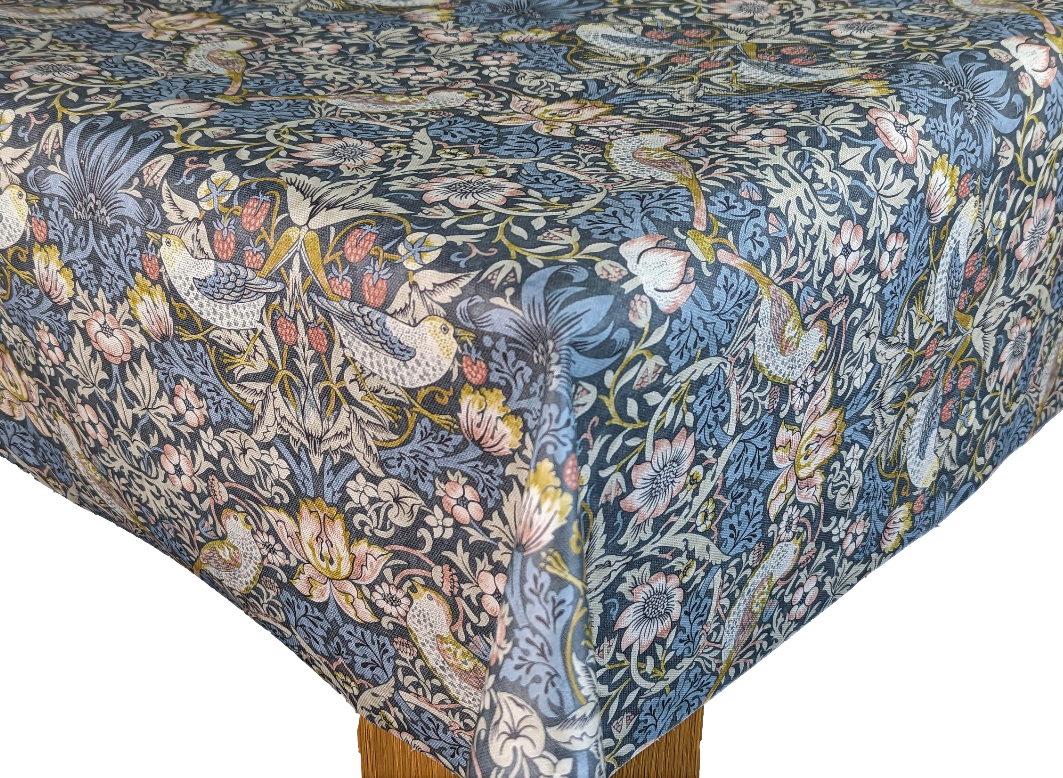 Chemin De Table Morris & Co Strawberry Thief - 250x35 Cm - Coton 100% - Déco Élégante