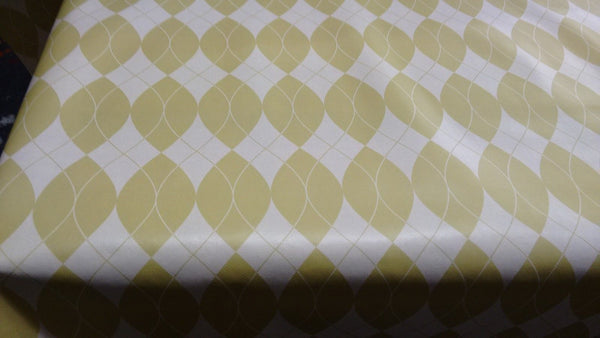 Argyle Green Modern Geometric PVC Vinyl Tablecloth 20 Metres