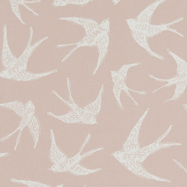 Fly Away Pink Sorbet Oilcloth 100cm x 132cm by Clarke and Clarke   - Warehouse Clearance
