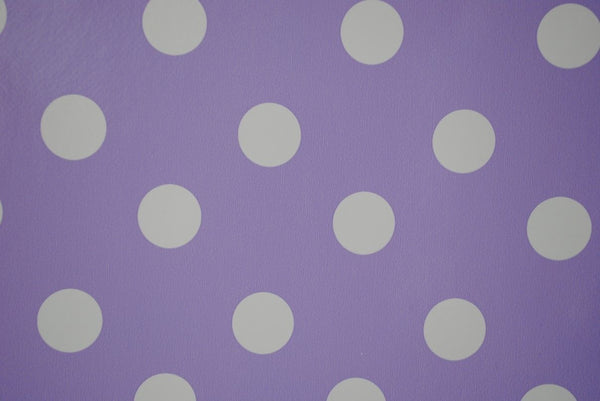 Lilac Smartie Spot vinyl tablecloth 100cm x 140cm -Warehouse Clearance