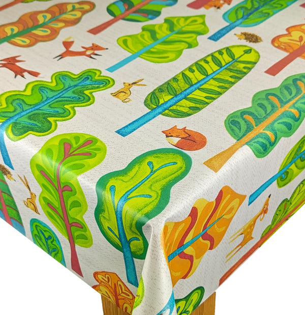 Funky Forest  Oilcloth Tablecloth