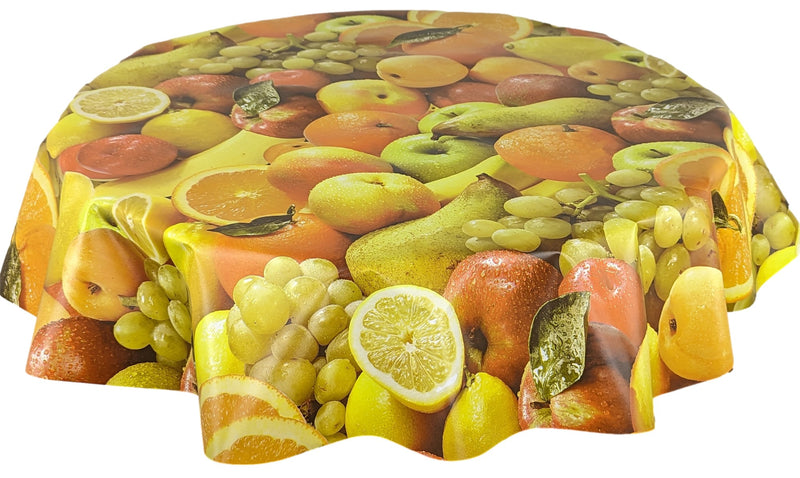 Fresh Fruity Vinyl Oilcloth Tablecloth