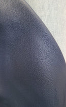 Navy Blue  Faux Leather Textured Upholstery Vinyl, FR, 300cm x 137cm -Warehouse Clearance