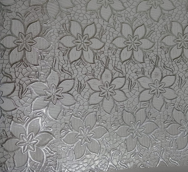Precious Silver Lace  PVC Vinyl Wipe Clean Tablecloth 100cm x 140cm -Warehouse Clearance
