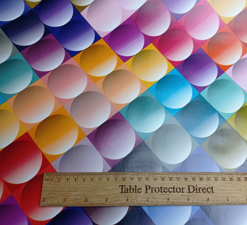 Spheres Multi Balls  Vinyl Oilcloth Tablecloth