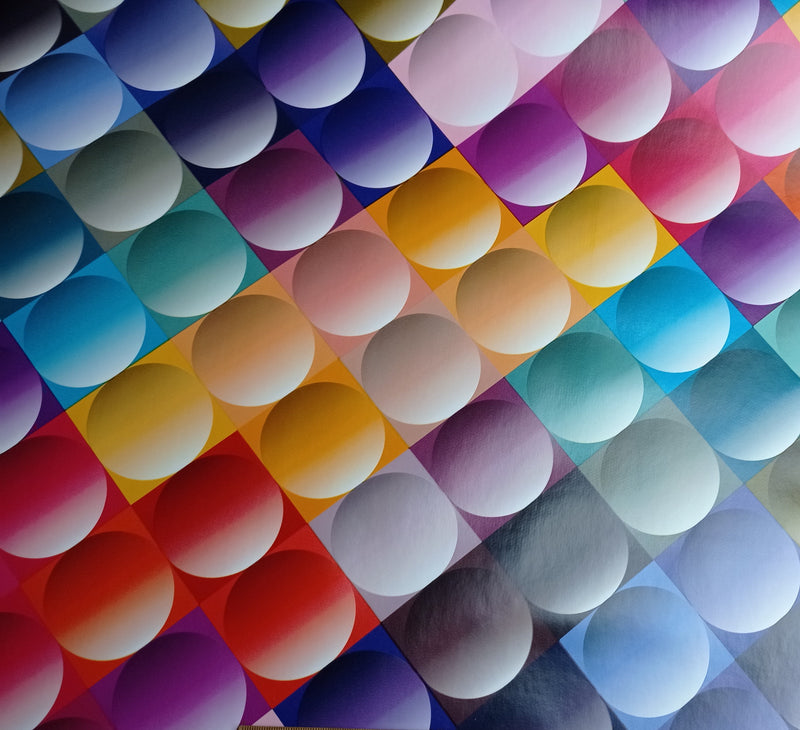 Spheres Multi Balls  Vinyl Oilcloth Tablecloth