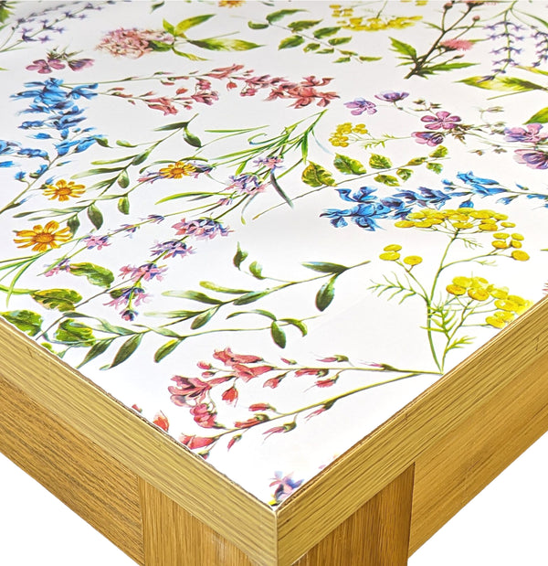 Table Protector Summer Meadow Flower Floral 140cm wide Heat Resistant