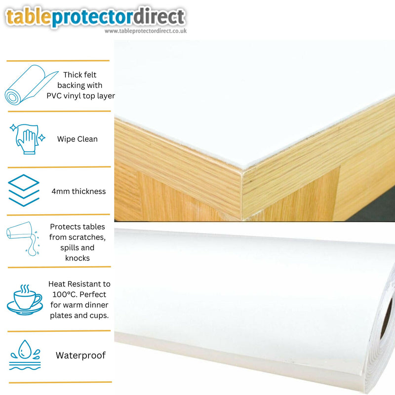 Table Protector Heavy Duty White 110cm wide
