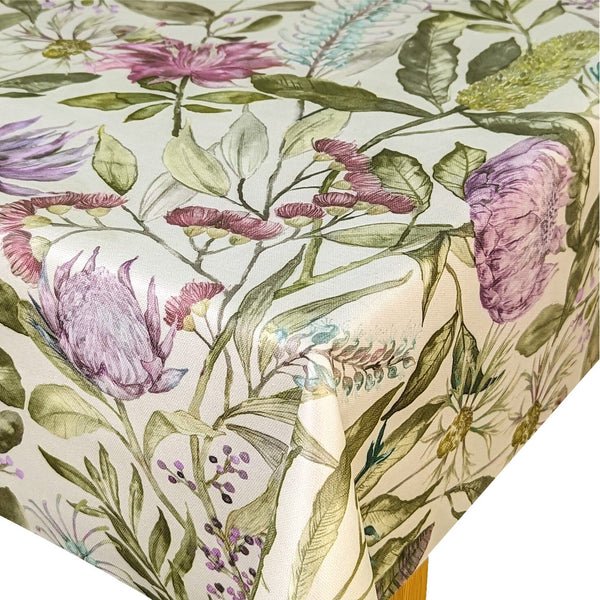 Fontazela Floral Violet Voyage Oilcloth Tablecloth