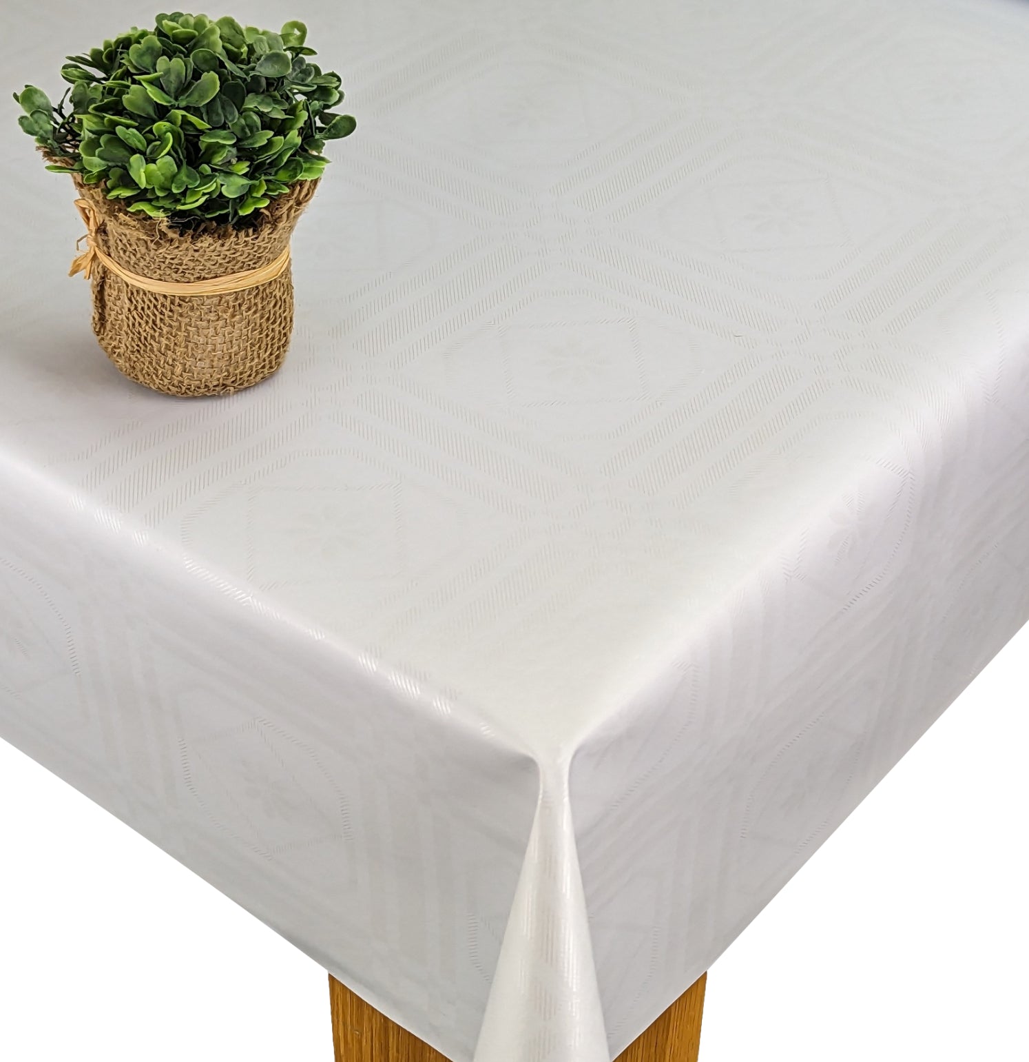 Sancua Clear Plastic 100% Waterproof Round Tablecloth - 60 Inch - Vinyl PVC Table
