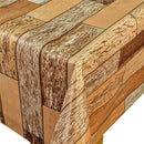 Natural Weathered Wood Planks Vinyl Oilcloth Tablecloth