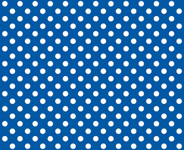 Royal Blue Smartie Spot Vinyl Oilcloth Tablecloth