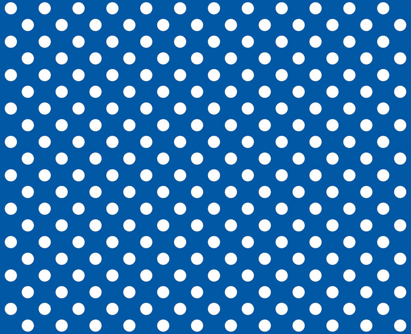 Royal Blue Smartie Spot Vinyl Oilcloth Tablecloth
