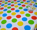 Bright Spots Multi Vinyl Oilcloth Tablecloth