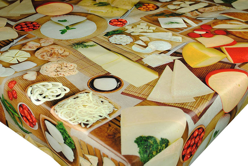 Cheese Board Vinyl Oilcloth Tablecloth