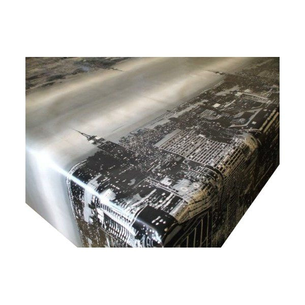 Square Wipe Clean Tablecloth Vinyl PVC 140cm x 140cm New York Skyline