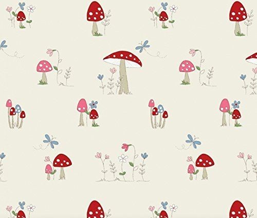 Round Wipe Clean Tablecloth PVC Oilcloth  132cm Toadstool