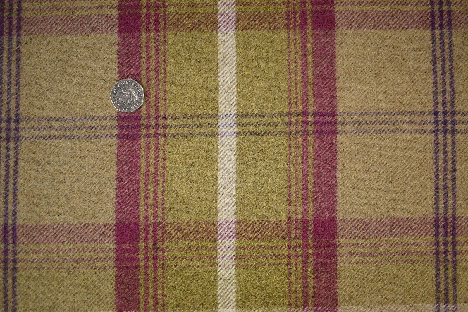Balmoral Heather Wool Effect Tartan Fabric