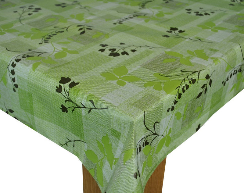 Bella Green Vinyl Tablecloth